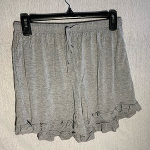 Grey and Blue Pajama Shorts with POCKETS!